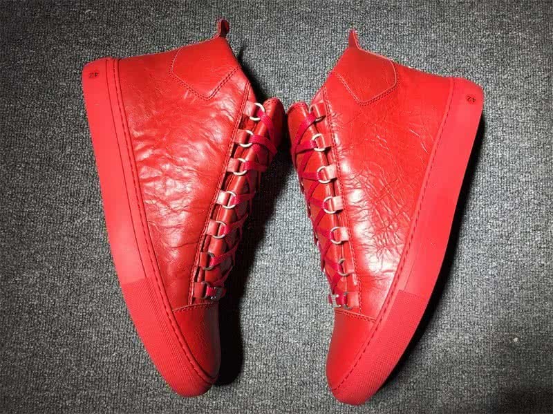 Balenciaga Classic High Top Sneakers Light Red 8