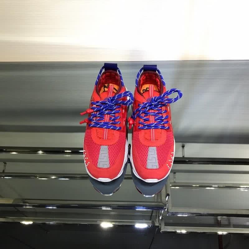 Versace New Breathable Sneakers Red And Blue Unisex 2