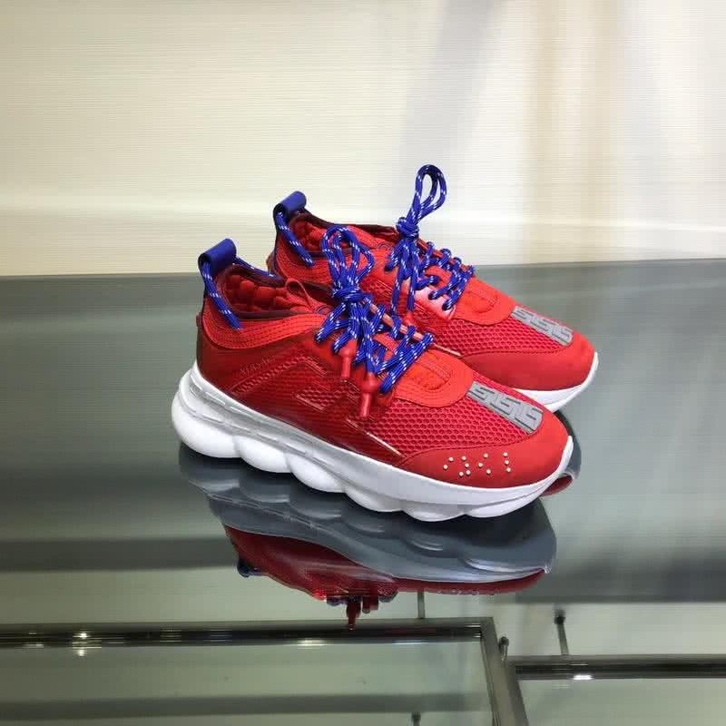 Versace New Breathable Sneakers Red And Blue Unisex 3