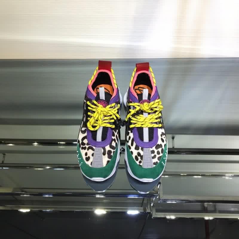 Versace New Breathable Sneakers Yellow And Green Unisex 2