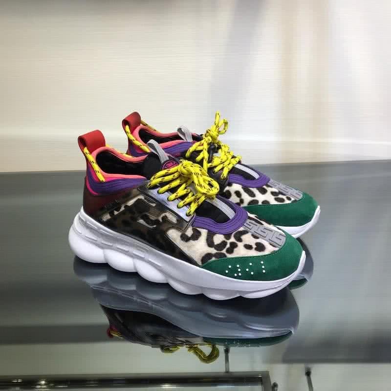 Versace New Breathable Sneakers Yellow And Green Unisex 3