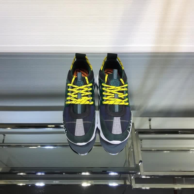 Versace New Breathable Sneakers Yellow And Green Unisex 2