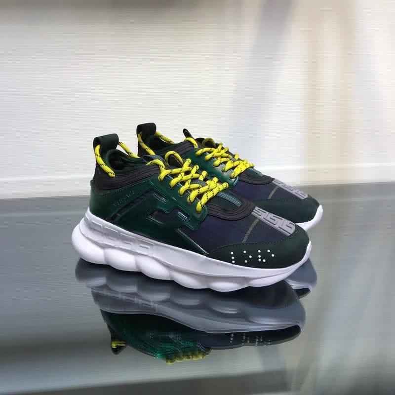 Versace New Breathable Sneakers Yellow And Green Unisex 3