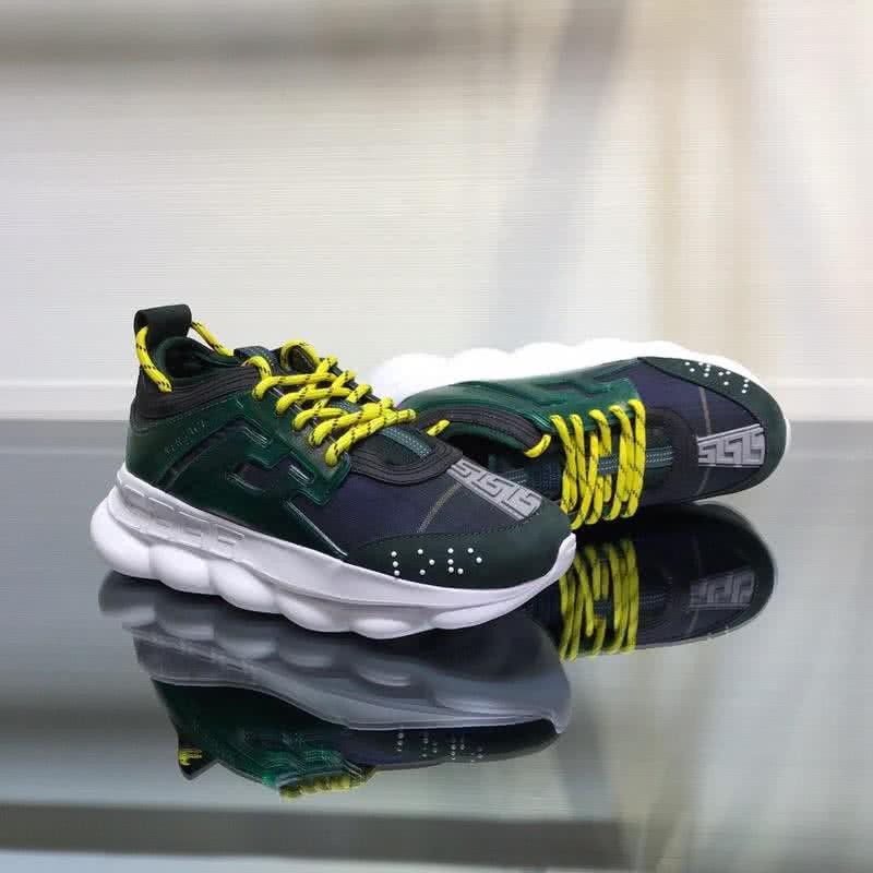 Versace New Breathable Sneakers Yellow And Green Unisex 4