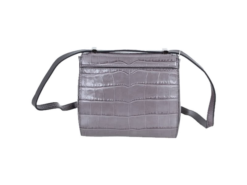 Givenchy Mini Pandora Box Bag Croc Leather Grey 2