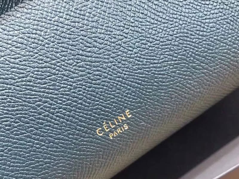 Celine Micro Belt Bag In Grained Calfskin Light Blue 8
