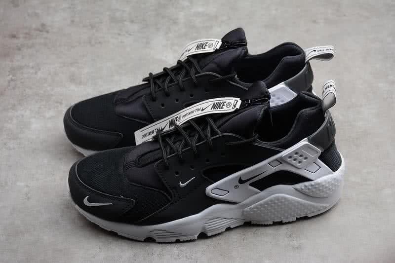 Nike Air Huarache Run Zip Qs Black Men Women Shoes 1