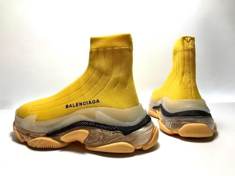 Balenciaga Speed Sock Boots Yellow Men Women 3