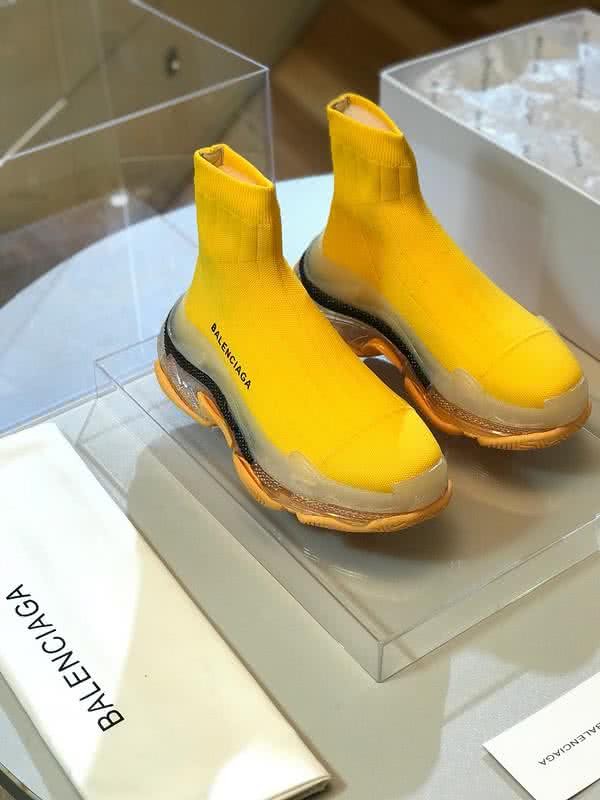 Balenciaga Speed Sock Boots Yellow Men Women 1