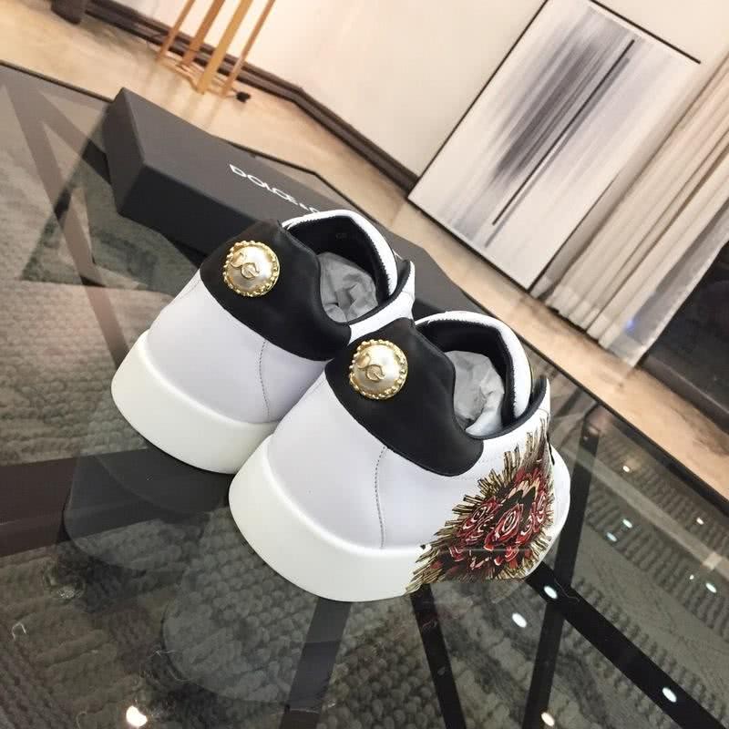 Dolce & Gabbana Sneakers Flowers White Black Men 7