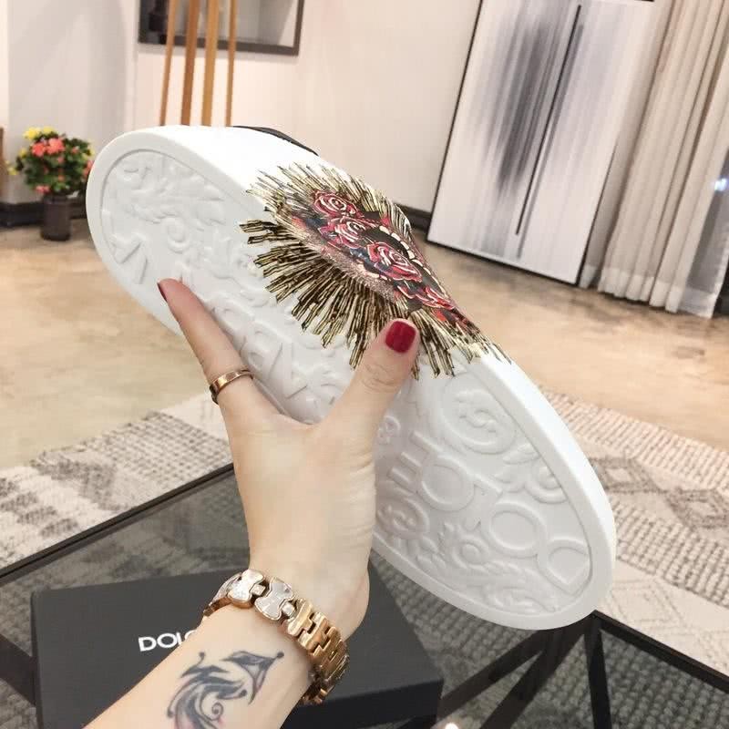 Dolce & Gabbana Sneakers Flowers White Black Men 8
