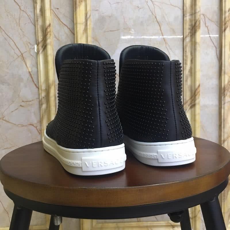 Versace Fashion Casual Shoes Black Rivet Black Men 4