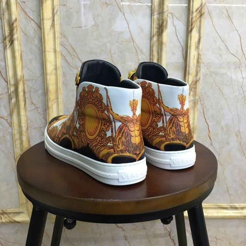 Versace New Casual Shoes Cowhide Pattern Black Yellow And White  Men 3