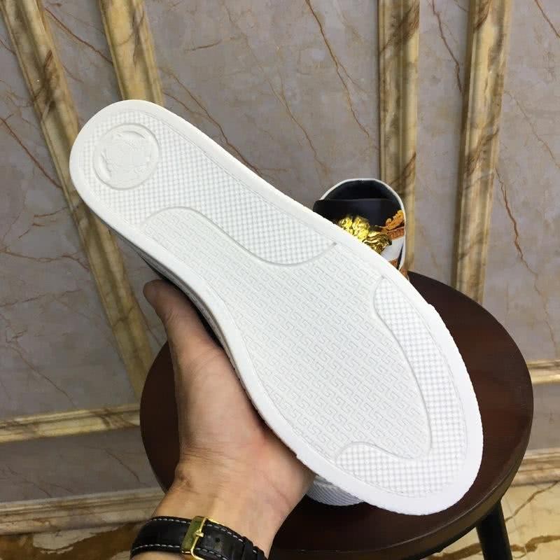 Versace New Casual Shoes Cowhide Pattern Black Yellow And White  Men 8