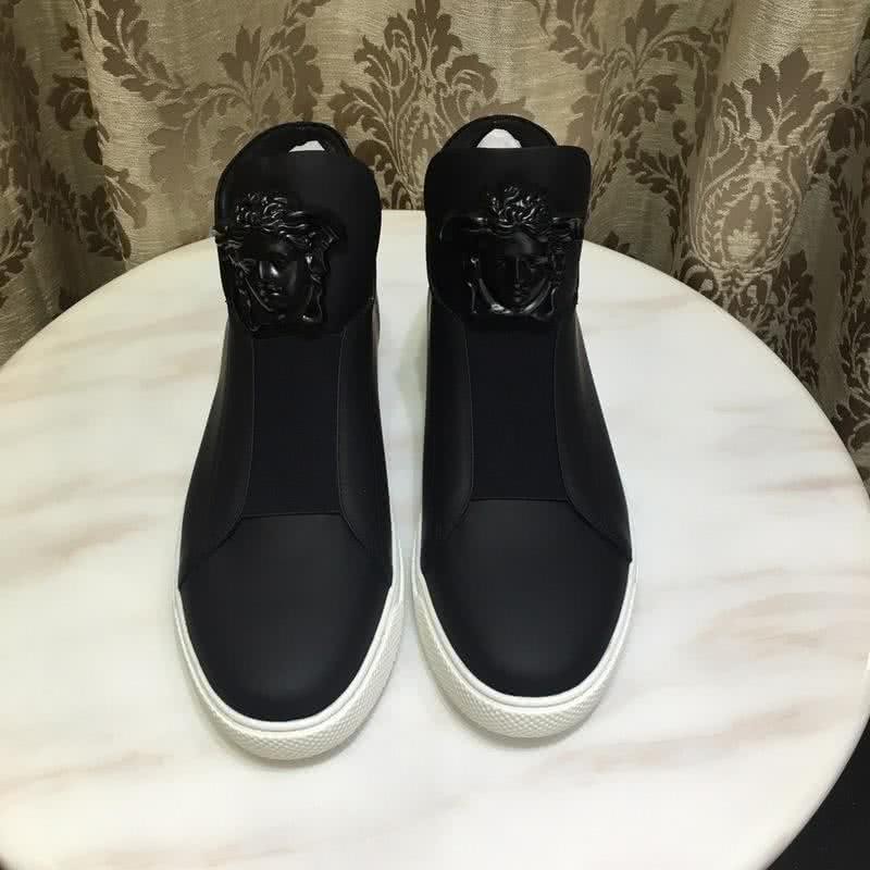 Versace New Casual Shoes Cowhide Matte Black  Men 2