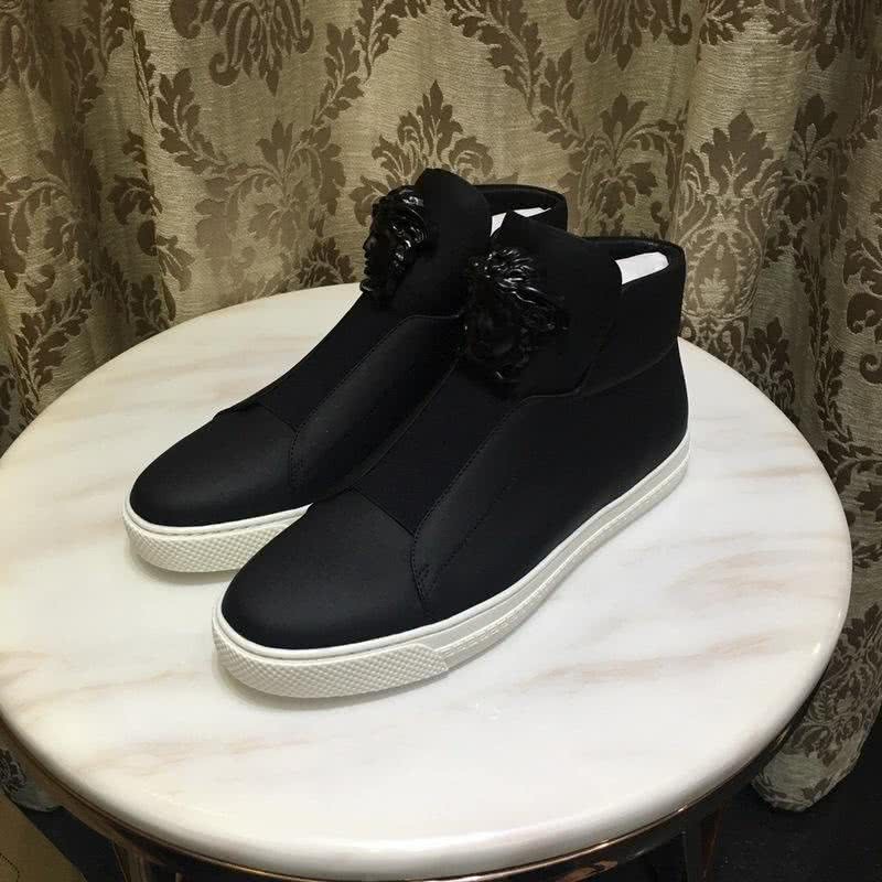 Versace New Casual Shoes Cowhide Matte Black  Men 3