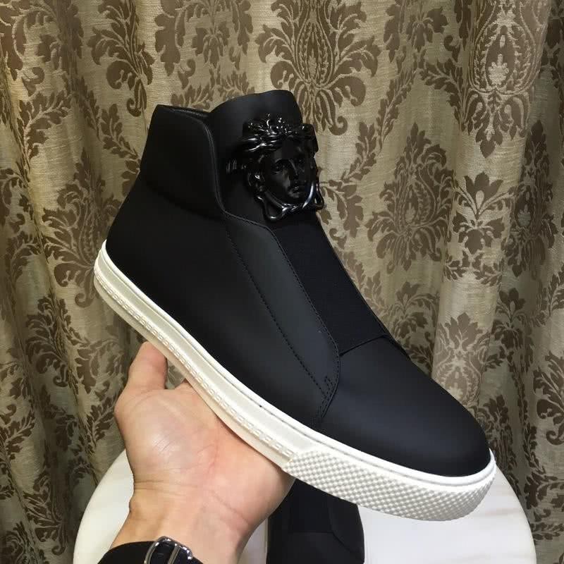 Versace New Casual Shoes Cowhide Matte Black  Men 5