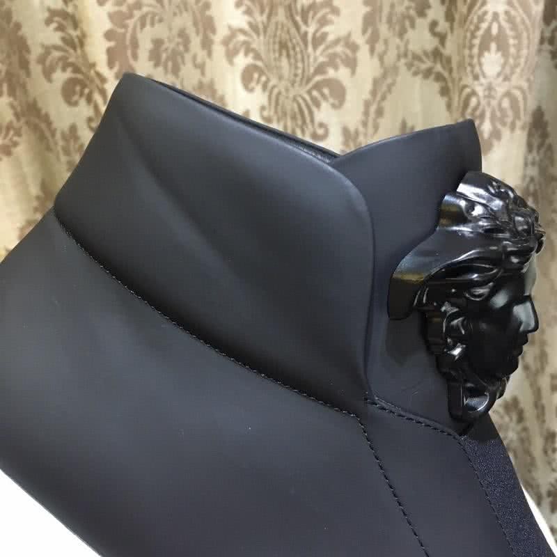 Versace New Casual Shoes Cowhide Matte Black  Men 6