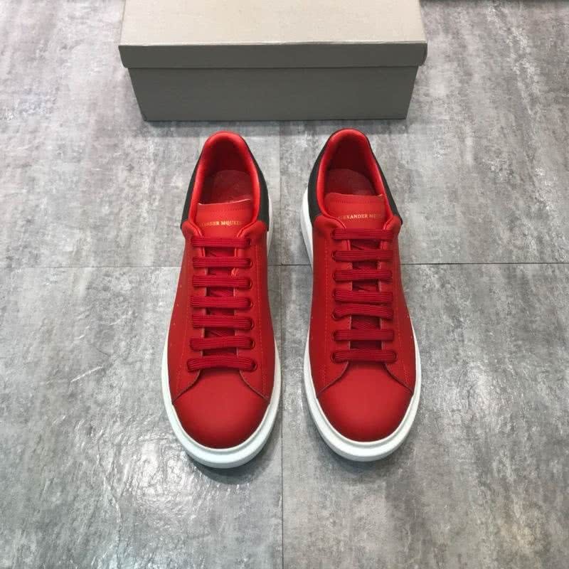 Alexander McQueen Sneakers Red Black Upper White Sole Men 2