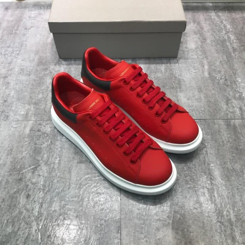 Alexander McQueen Sneakers Red Black Upper White Sole Men 1