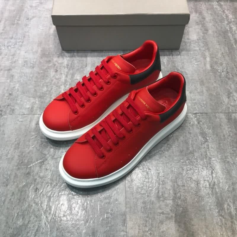 Alexander McQueen Sneakers Red Black Upper White Sole Men 3