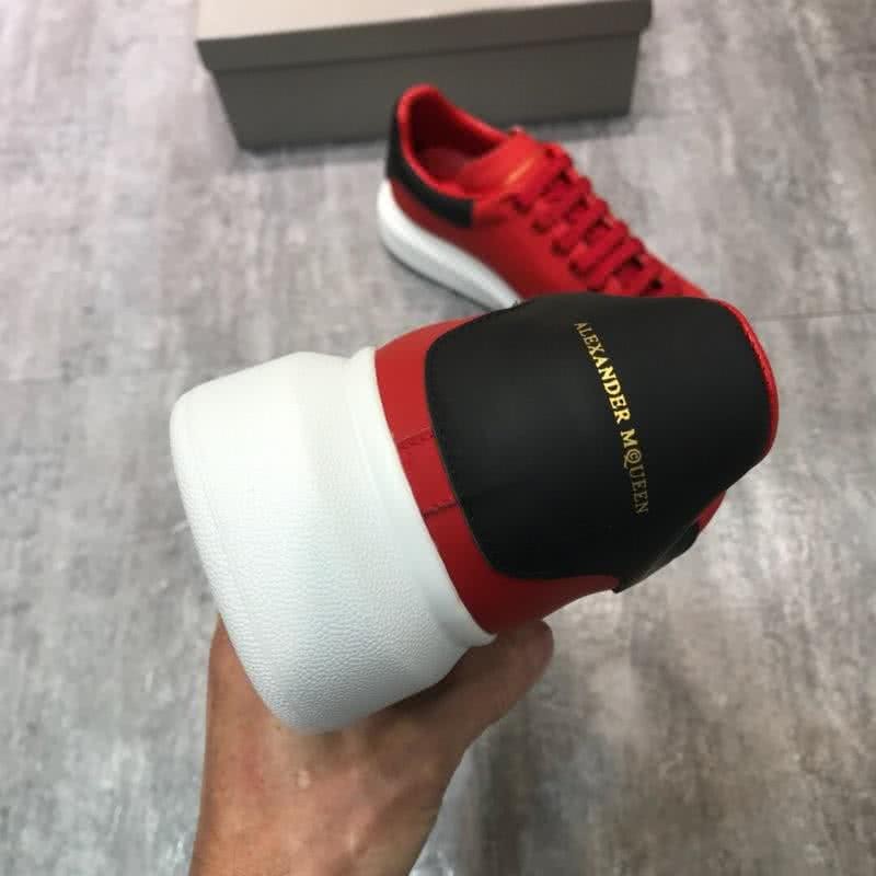 Alexander McQueen Sneakers Red Black Upper White Sole Men 7
