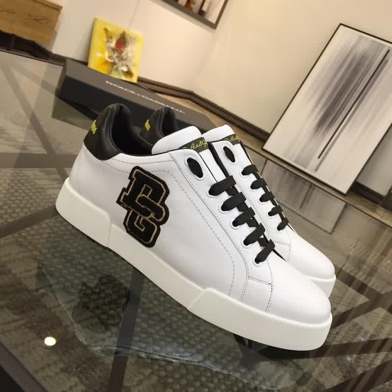 Dolce & Gabbana Sneakers Black Embroidery White Men 2