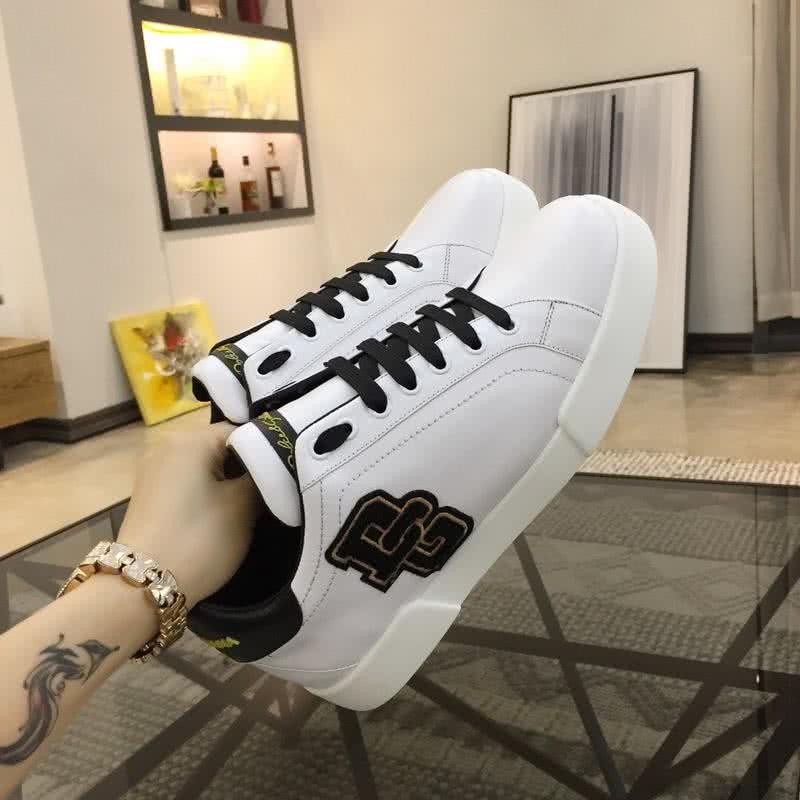 Dolce & Gabbana Sneakers Black Embroidery White Men 3