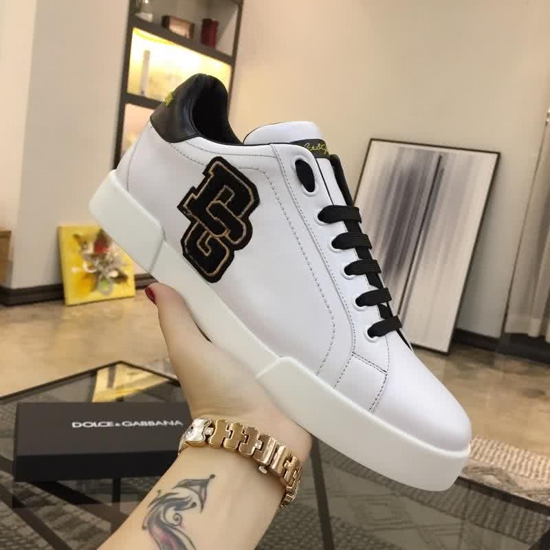 Dolce & Gabbana Sneakers Black Embroidery White Men 8