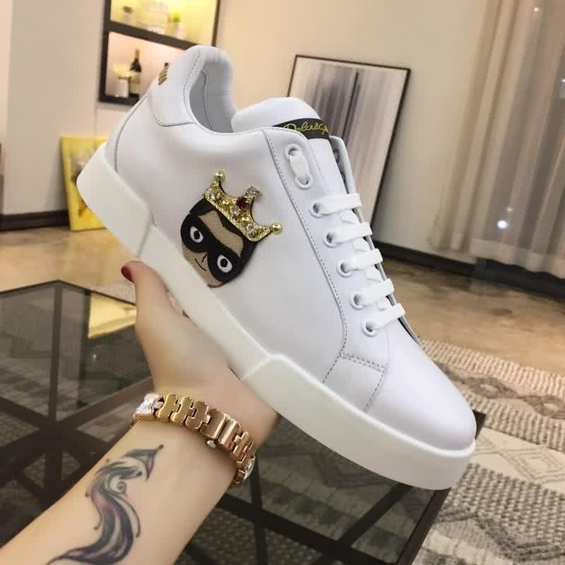 Dolce & Gabbana Sneakers Golden Crown White Men 4
