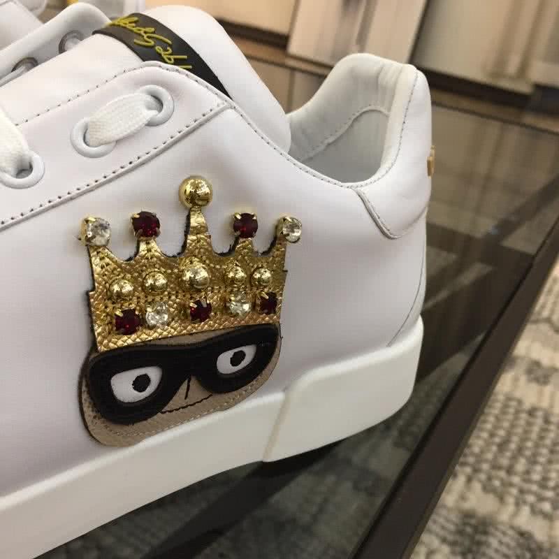 Dolce & Gabbana Sneakers Golden Crown White Men 7