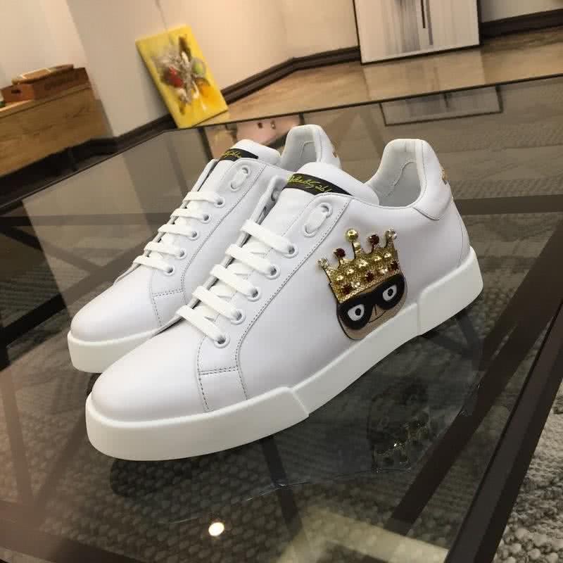 Dolce & Gabbana Sneakers Golden Crown White Men 1