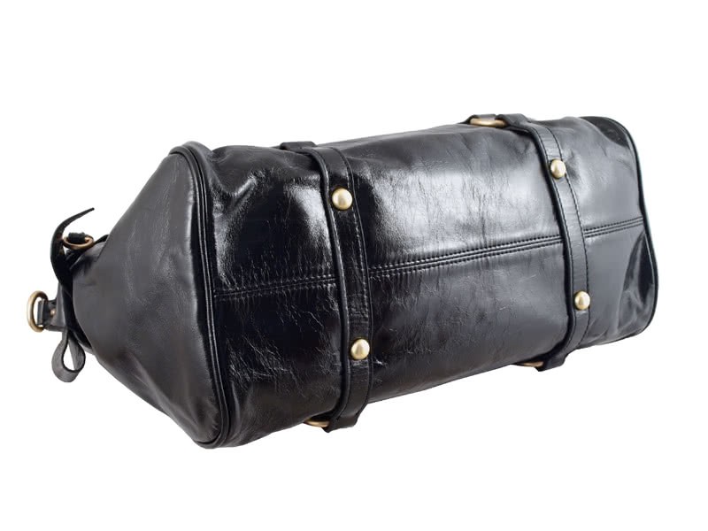 Miu Miu Shinny Leather Large Boston Bag Black 5