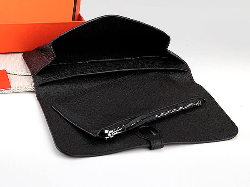 Hermes Dogon Togo Original Leather Combined Wallet Black 5