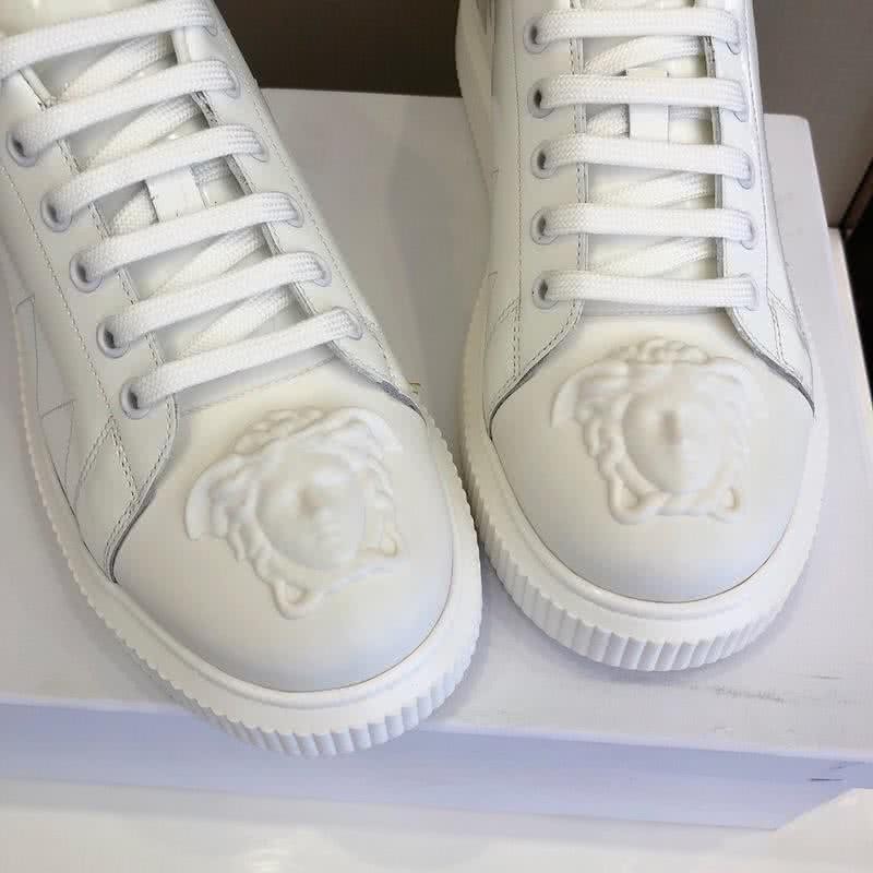 Versace 3D Medusa Full Cowhide Loafers Pure White Men 7
