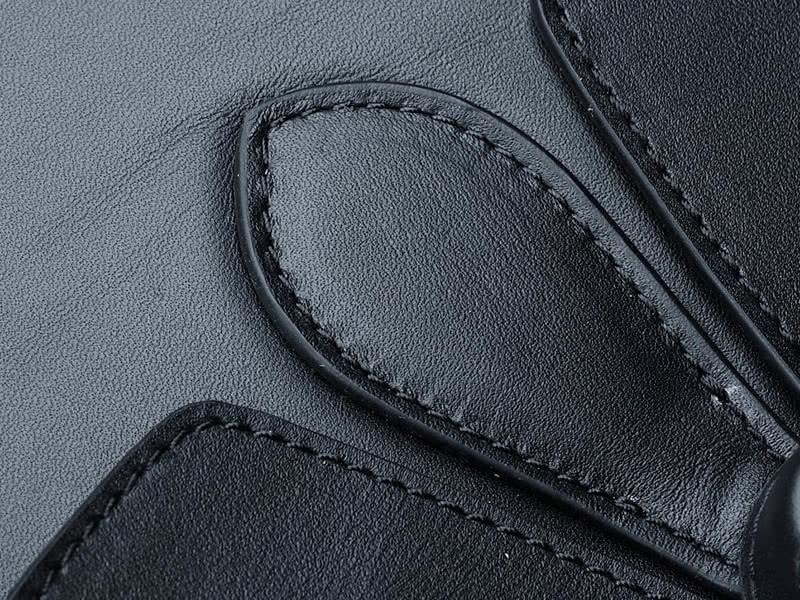Celine Tie Nano Top Handle Bag Leather Black 2 10