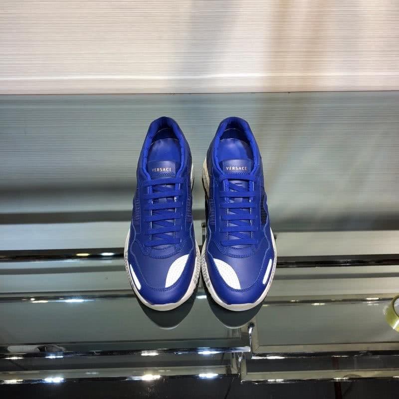 Versace Top Quality Sneakers Cowy Lining  Blue Men 2