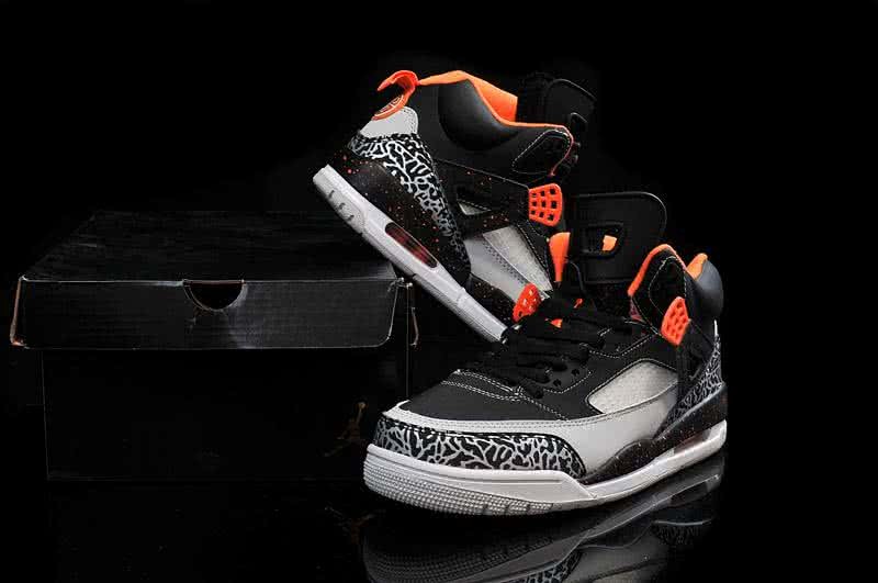 Air Jordan 1 Shoe Orange Grey And Black Men 2