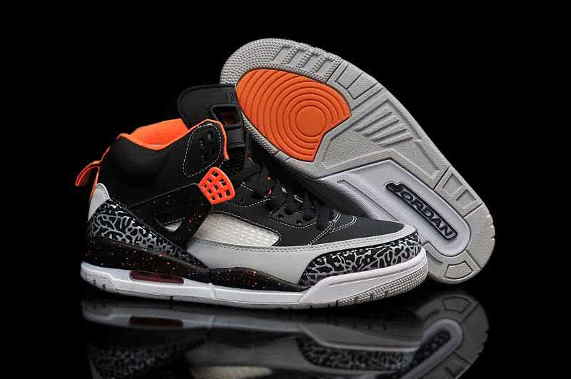 Air Jordan 1 Shoe Orange Grey And Black Men 1