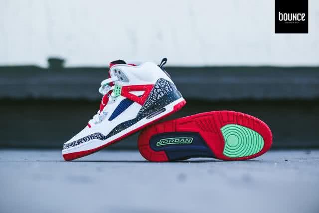 Air Jordan 1 Shoe White Blue And Red Men 3