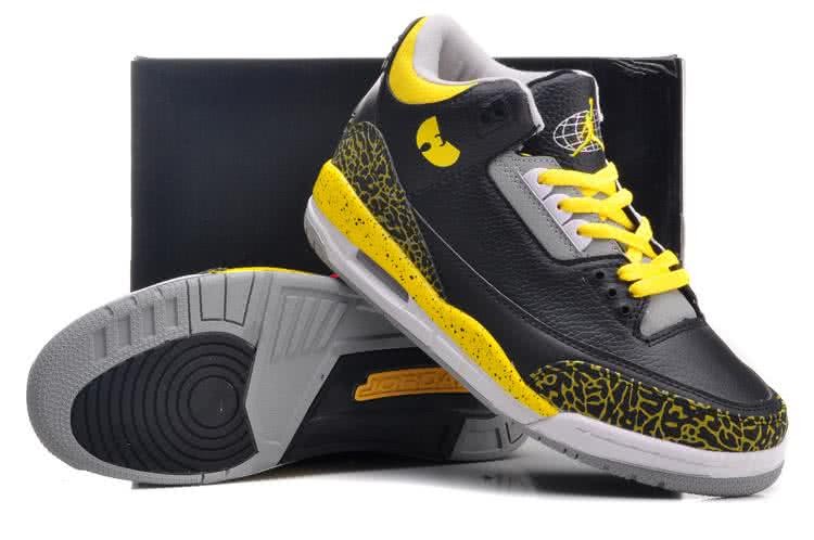 Air Jordan 3 Shoes Black And Yellow Men 2