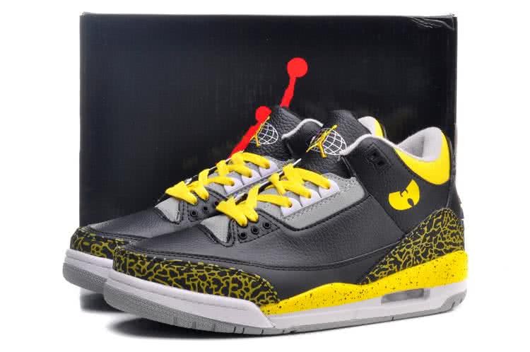 Air Jordan 3 Shoes Black And Yellow Men 3