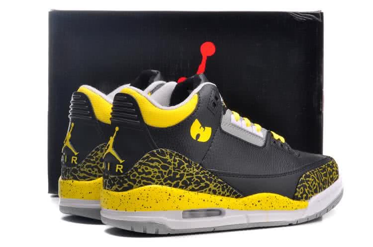 Air Jordan 3 Shoes Black And Yellow Men 4