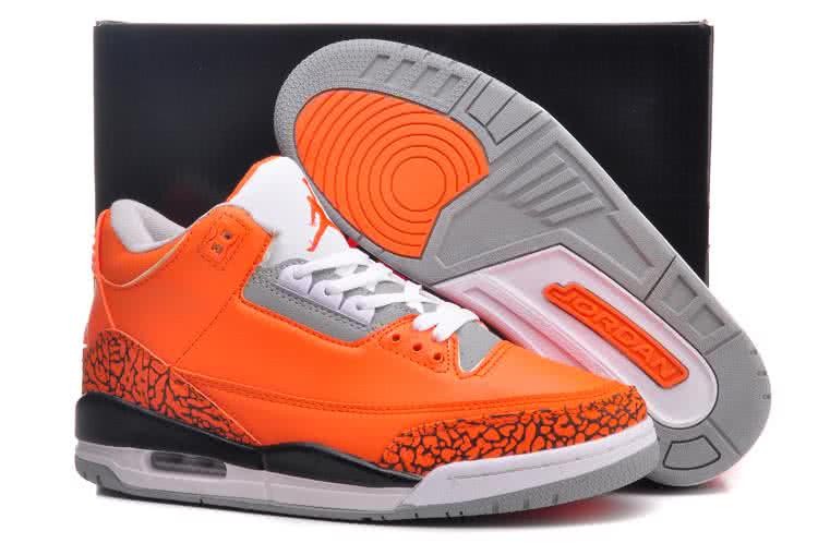 Air Jordan 3 Shoes Grey And Orange Men 1