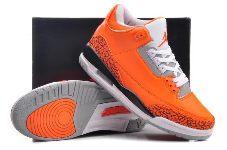 Air Jordan 3 Shoes Grey And Orange Men 2