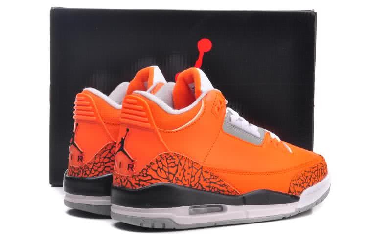 Air Jordan 3 Shoes Grey And Orange Men 4