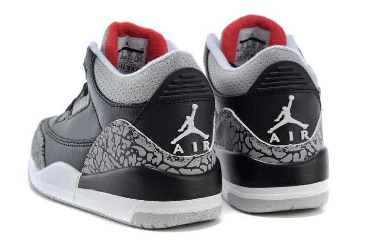 Air Jordan 3 Shoes Black And Grey Chirlden 6