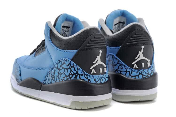 Air Jordan 3 Shoes Blue And Black Chirlden 6