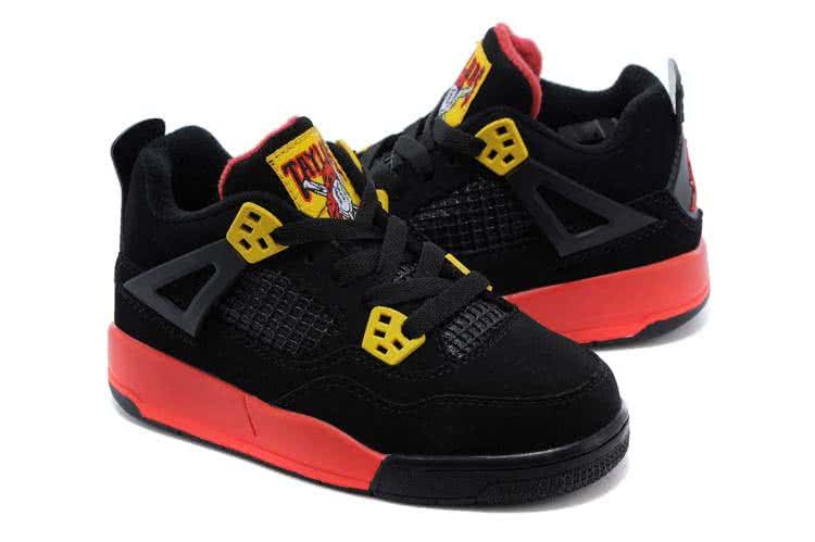 Air Jordan 3 Shoes Black Yellow And Red Children 3