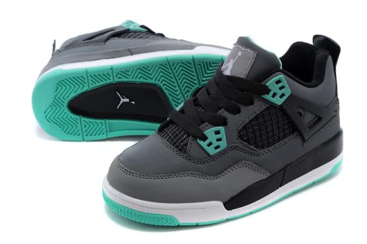 Air Jordan 3 Shoes Black Grey And Green Children 3